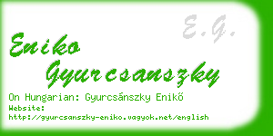 eniko gyurcsanszky business card