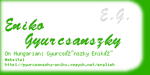 eniko gyurcsanszky business card